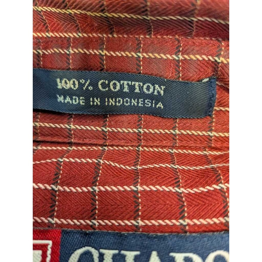 Chaps Ralph Lauren Men's Red Pinstripe Button Down Shirt Size L - Picture 7 of 9